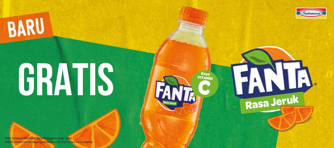 Gratis FANTA rasa Jeruk dengan Vit C 390ml Gratis FANTA rasa Jeruk dengan Vit C 390ml